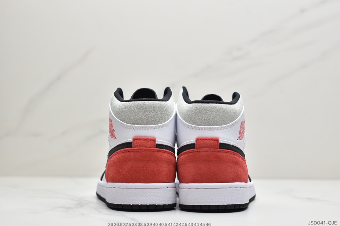 200 公司级Air Jordan 1 Mid SE 黑白红尾 852542-100