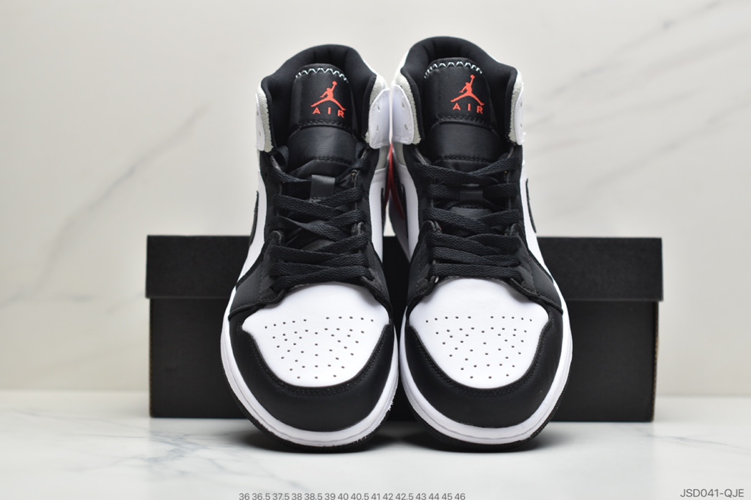 200 公司级Air Jordan 1 Mid SE 黑白红尾 852542-100