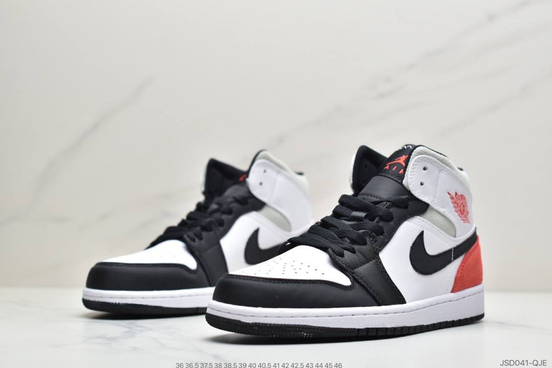 200 公司级Air Jordan 1 Mid SE 黑白红尾 852542-100