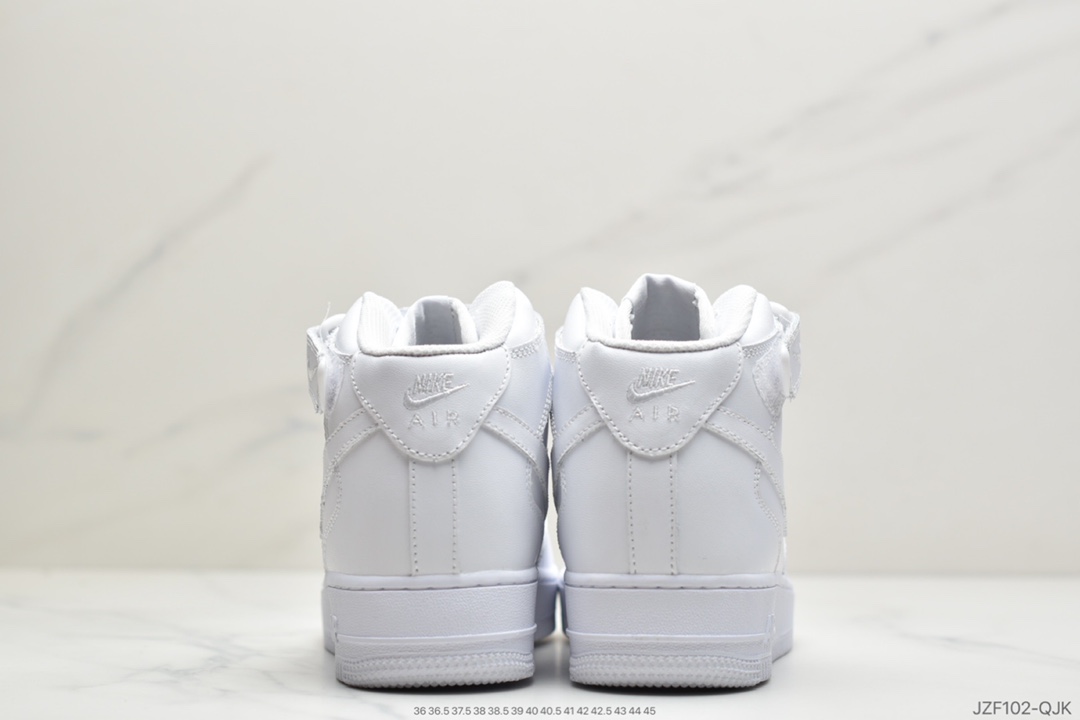 145 Nike Air Force 1 Mid '07 GS”White/White”空军一号中帮经典百搭休闲运动板鞋“纯白”314195-113