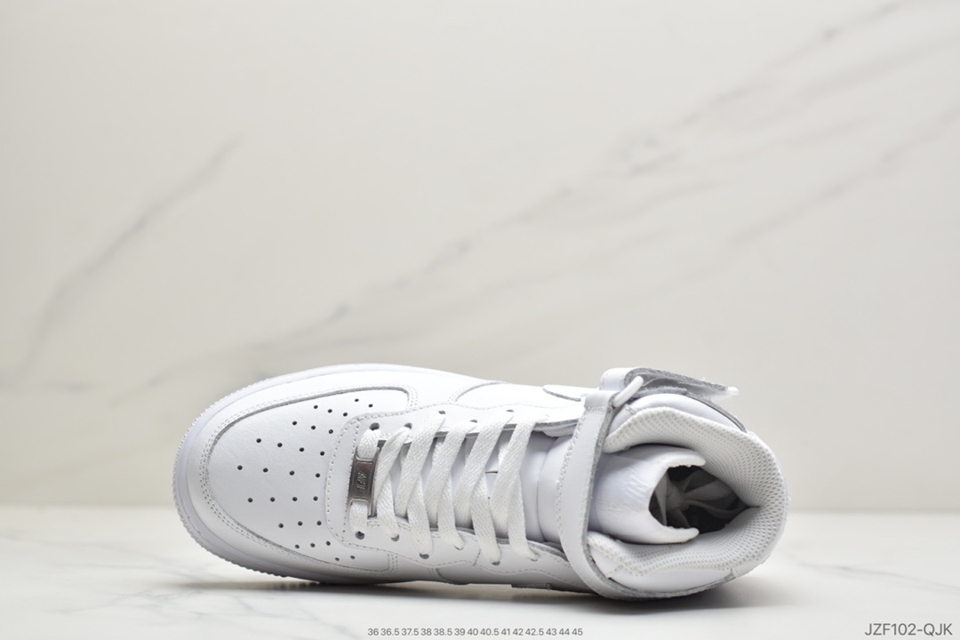 145 Nike Air Force 1 Mid '07 GS”White/White”空军一号中帮经典百搭休闲运动板鞋“纯白”314195-113