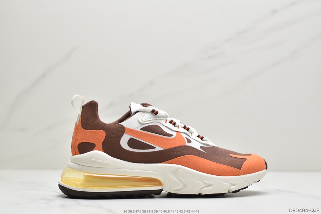 110 公司级Air Max 270 React全掌 皮面React 缓震 后掌则是夸张又狂放的 Air Max 270 AT6174-002