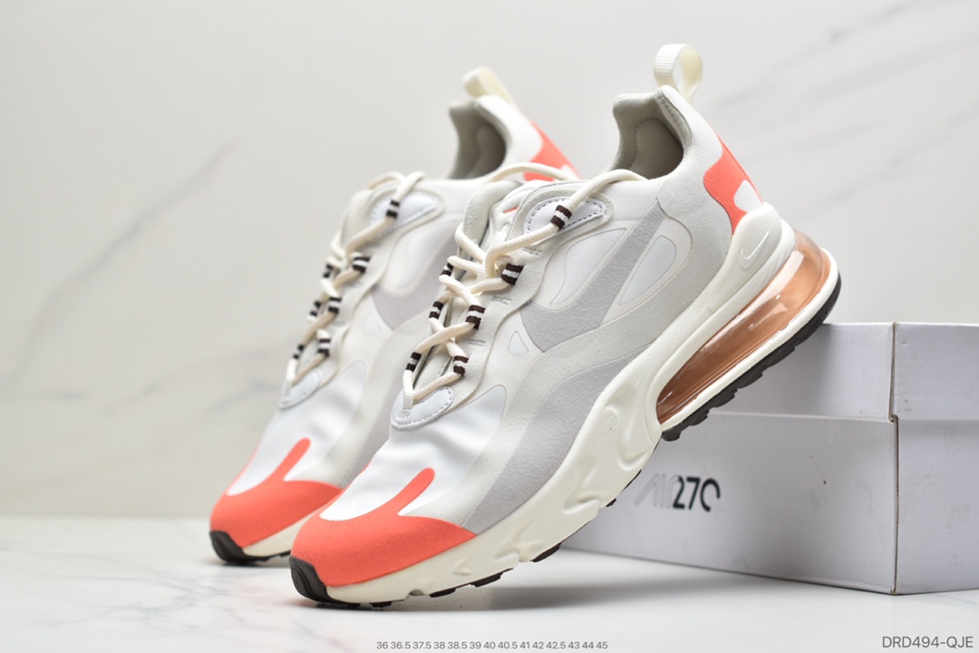 110 公司级Air Max 270 React全掌 皮面React 缓震 后掌则是夸张又狂放的 Air Max 270 AT6174-002