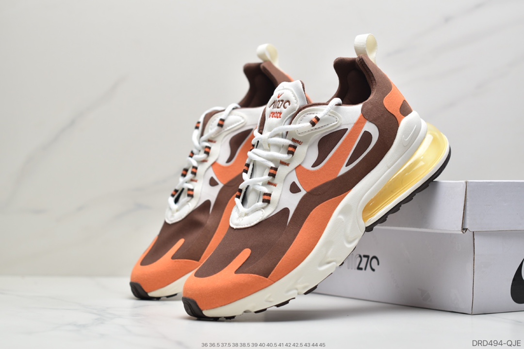 110 公司级Air Max 270 React全掌 皮面React 缓震 后掌则是夸张又狂放的 Air Max 270 AT6174-002