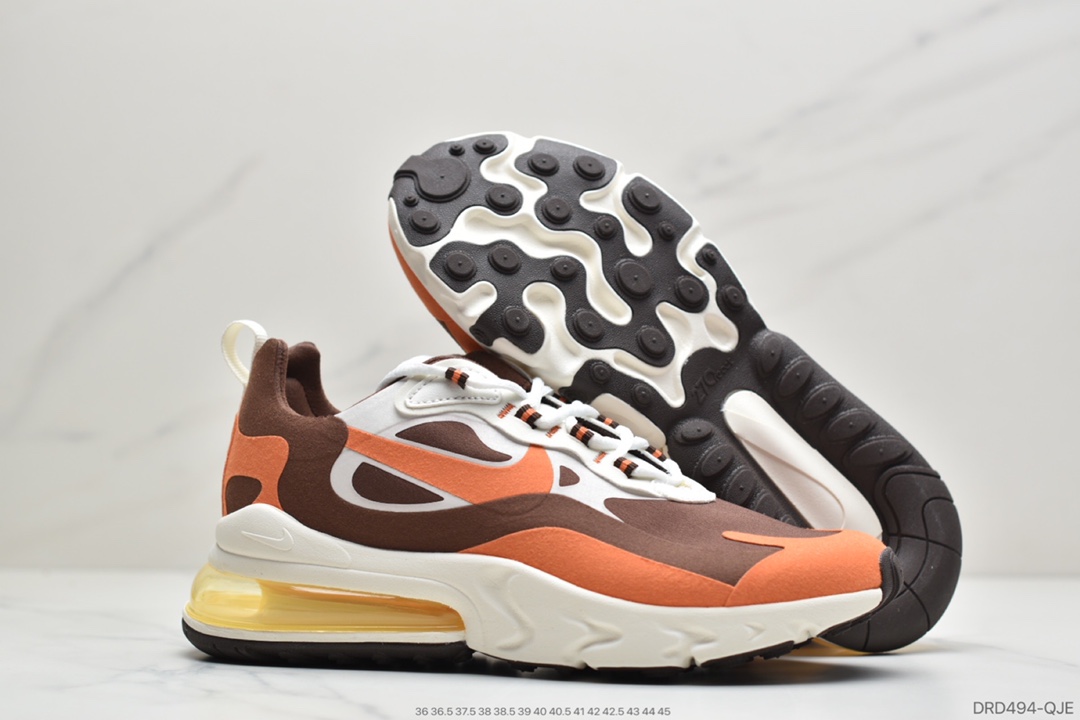 110 公司级Air Max 270 React全掌 皮面React 缓震 后掌则是夸张又狂放的 Air Max 270 AT6174-002