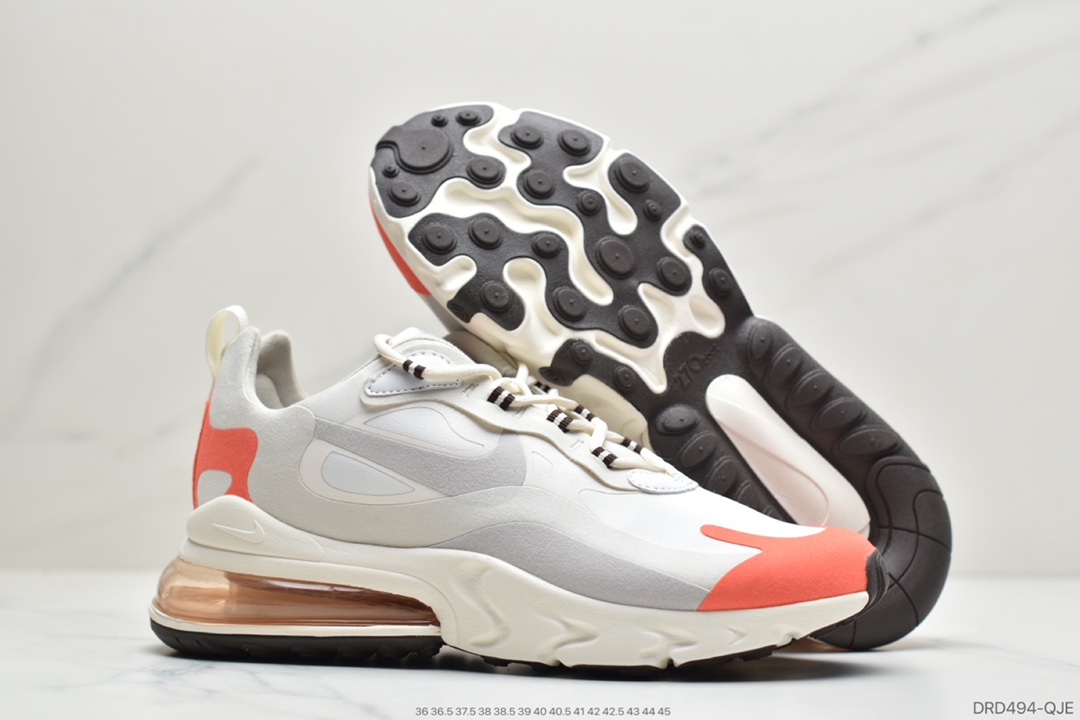 110 公司级Air Max 270 React全掌 皮面React 缓震 后掌则是夸张又狂放的 Air Max 270 AT6174-002