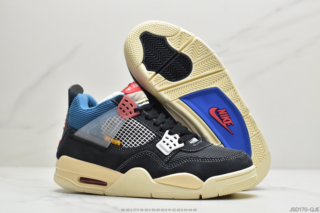 220 公司级Union LA x Air Jordan 4 Retro”Off Noir” 黑篮  DC9533-800