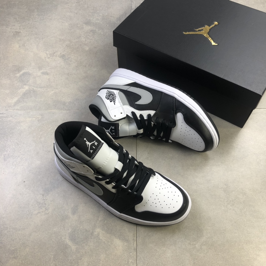 240  Nike Air Jordan 1 Mid “White Shadow”影子灰黑色554724-073