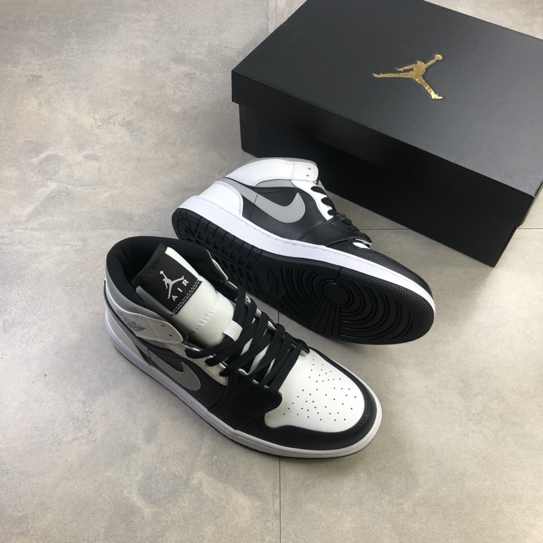 240  Nike Air Jordan 1 Mid “White Shadow”影子灰黑色554724-073