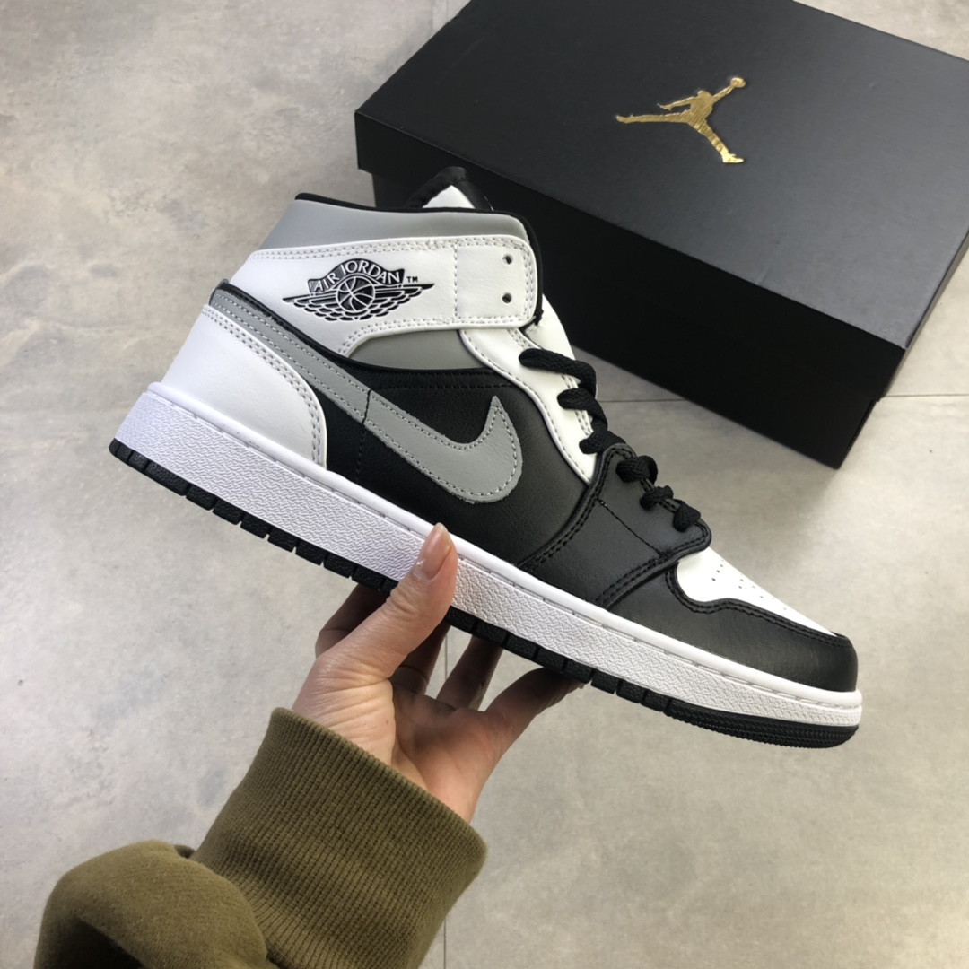 240  Nike Air Jordan 1 Mid “White Shadow”影子灰黑色554724-073