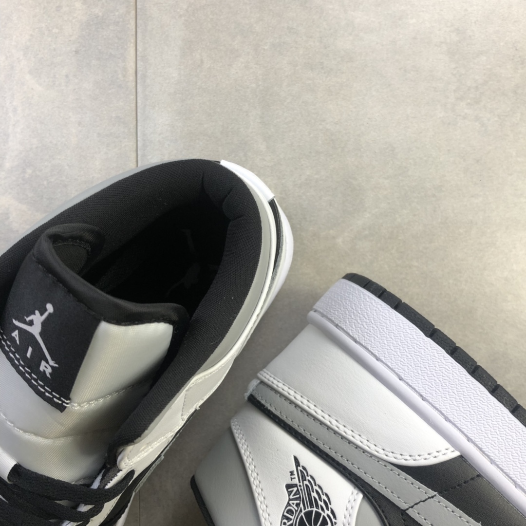 240  Nike Air Jordan 1 Mid “White Shadow”影子灰黑色554724-073