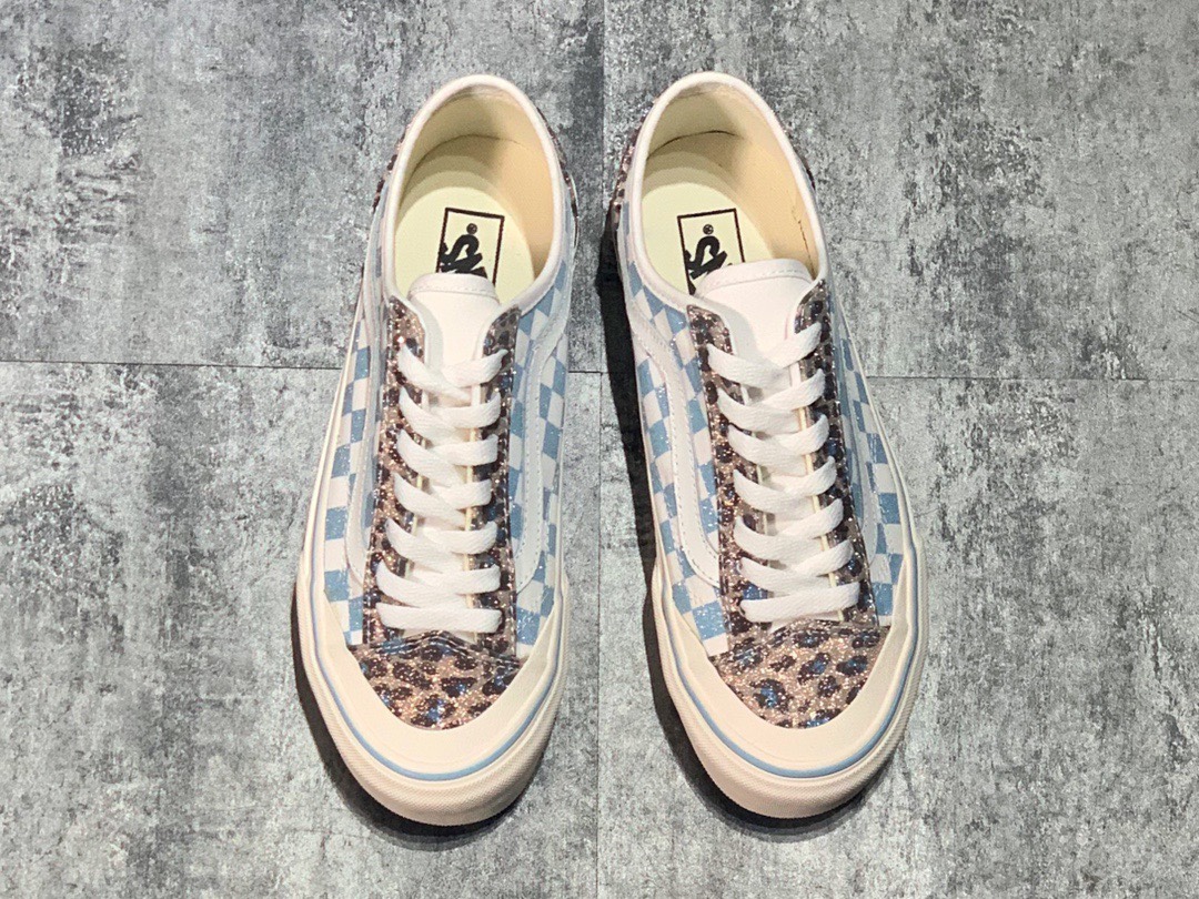 150  Vans Style 36 Decon 万斯 大学蓝 水心蓝 豹纹棋盘格包头低帮硫化板鞋