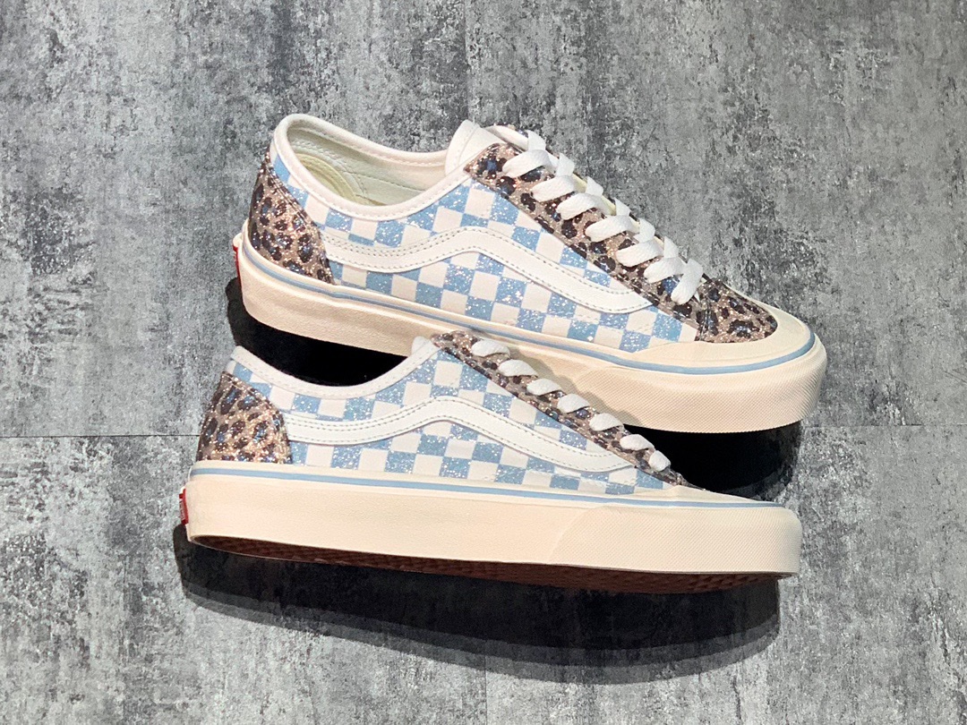 150  Vans Style 36 Decon 万斯 大学蓝 水心蓝 豹纹棋盘格包头低帮硫化板鞋