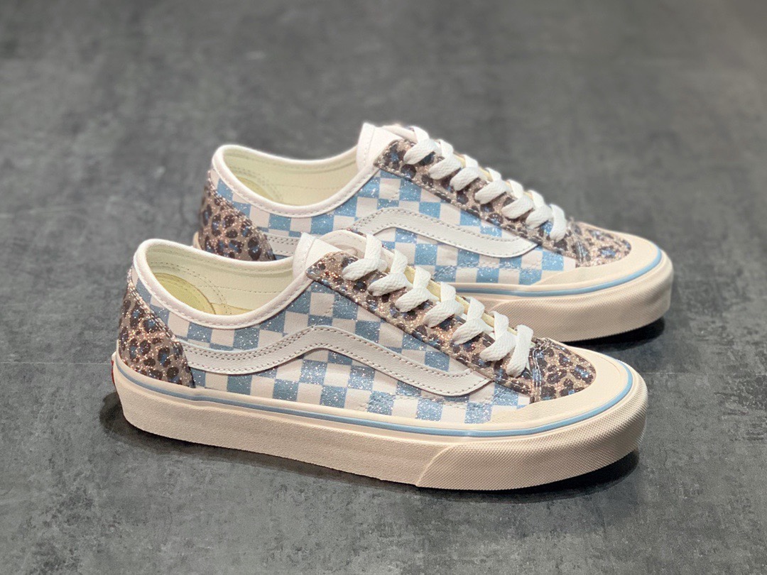 150  Vans Style 36 Decon 万斯 大学蓝 水心蓝 豹纹棋盘格包头低帮硫化板鞋