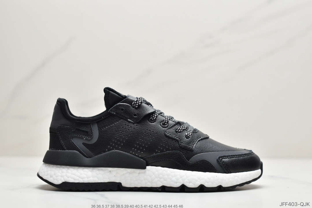 180 公司级阿迪达斯 Adidas Nite Jogger 2019 Boost 碳黑三叶草  EF5401