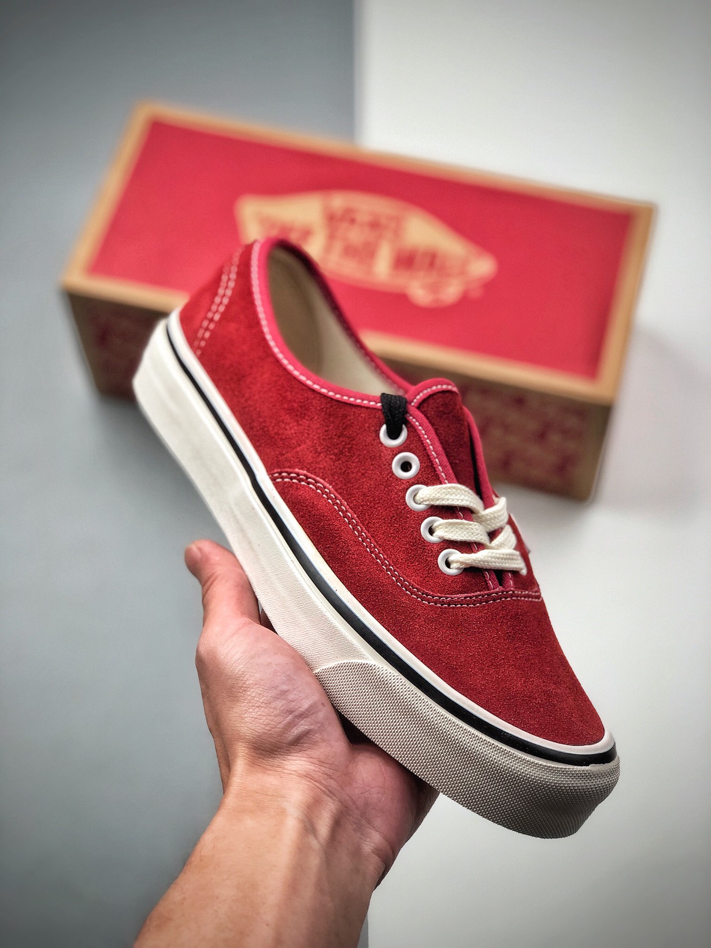 140 Vans Authentic 44 DX万斯 麂皮酒红色 低帮硫化板鞋 VNOA38ENUL2