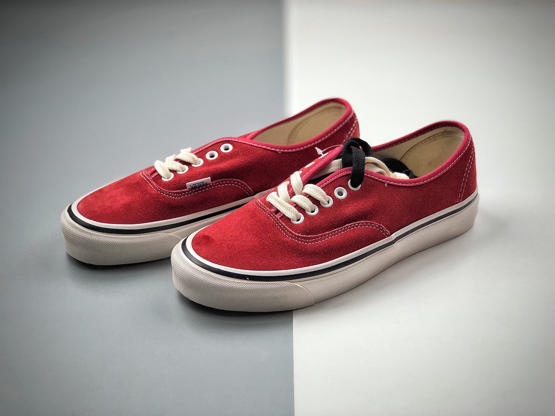 140 Vans Authentic 44 DX万斯 麂皮酒红色 低帮硫化板鞋 VNOA38ENUL2
