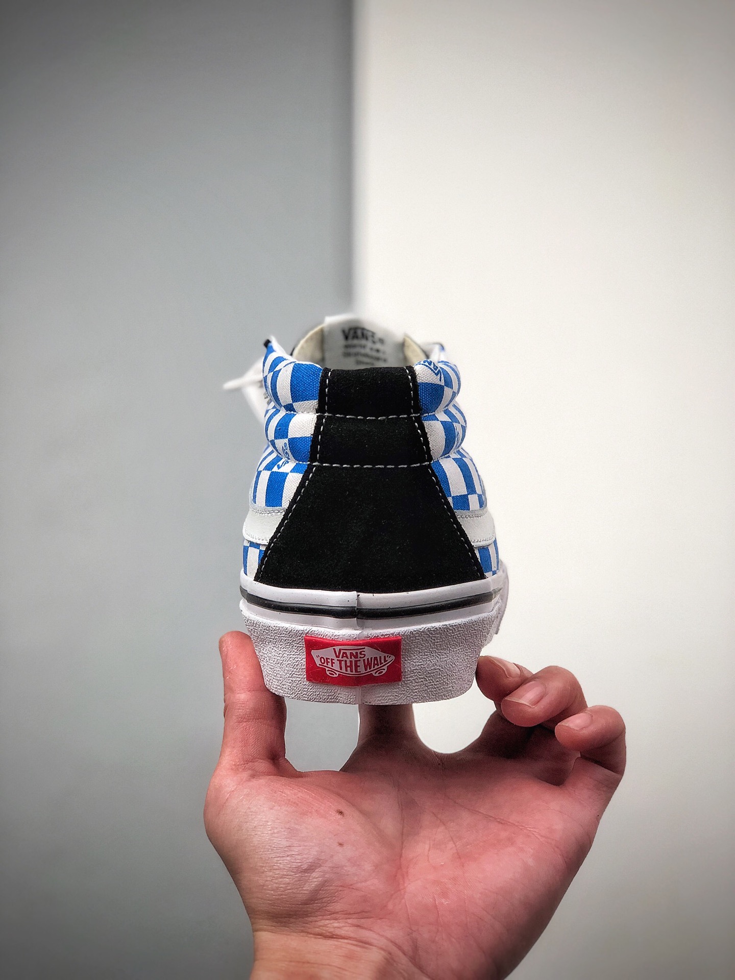 150  Vans范斯官方 蓝白棋盘格 男鞋女鞋Sk8-Mid中帮板鞋运动鞋