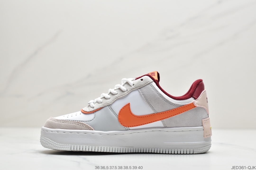 150 公司级耐克Air Force 1 Shadow 黑蓝粉轻量增高低帮百搭板鞋”拼接马卡龙” CU8591-001