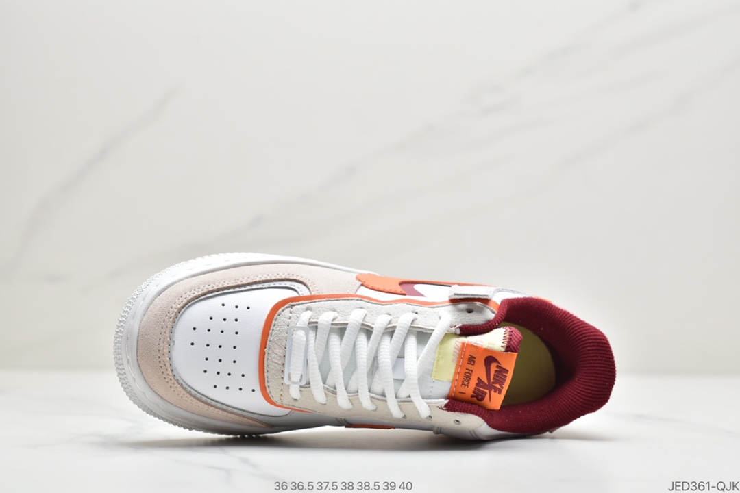 150 公司级耐克Air Force 1 Shadow 黑蓝粉轻量增高低帮百搭板鞋”拼接马卡龙” CU8591-001
