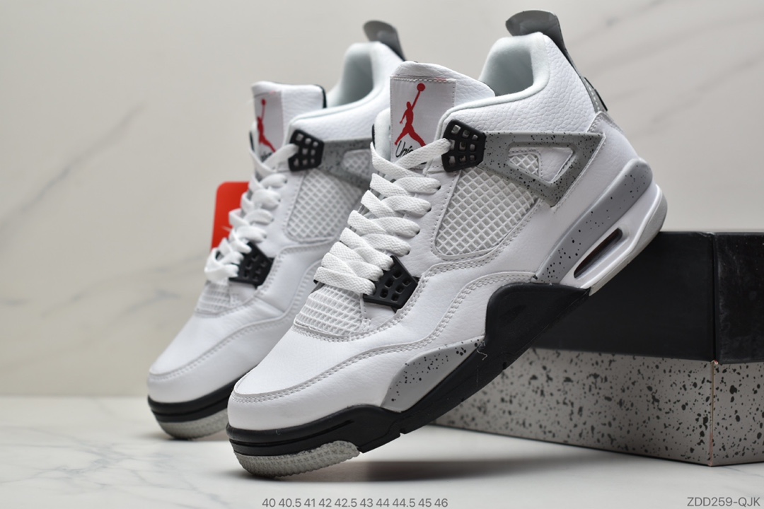 230 公司级耐克Nike Air Jordan 4 Retro OG”White/Cement”AJ4代中帮复古休闲运动文化篮球鞋“白水泥钩子”840606-192