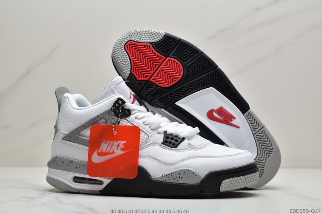 230 公司级耐克Nike Air Jordan 4 Retro OG”White/Cement”AJ4代中帮复古休闲运动文化篮球鞋“白水泥钩子”840606-192
