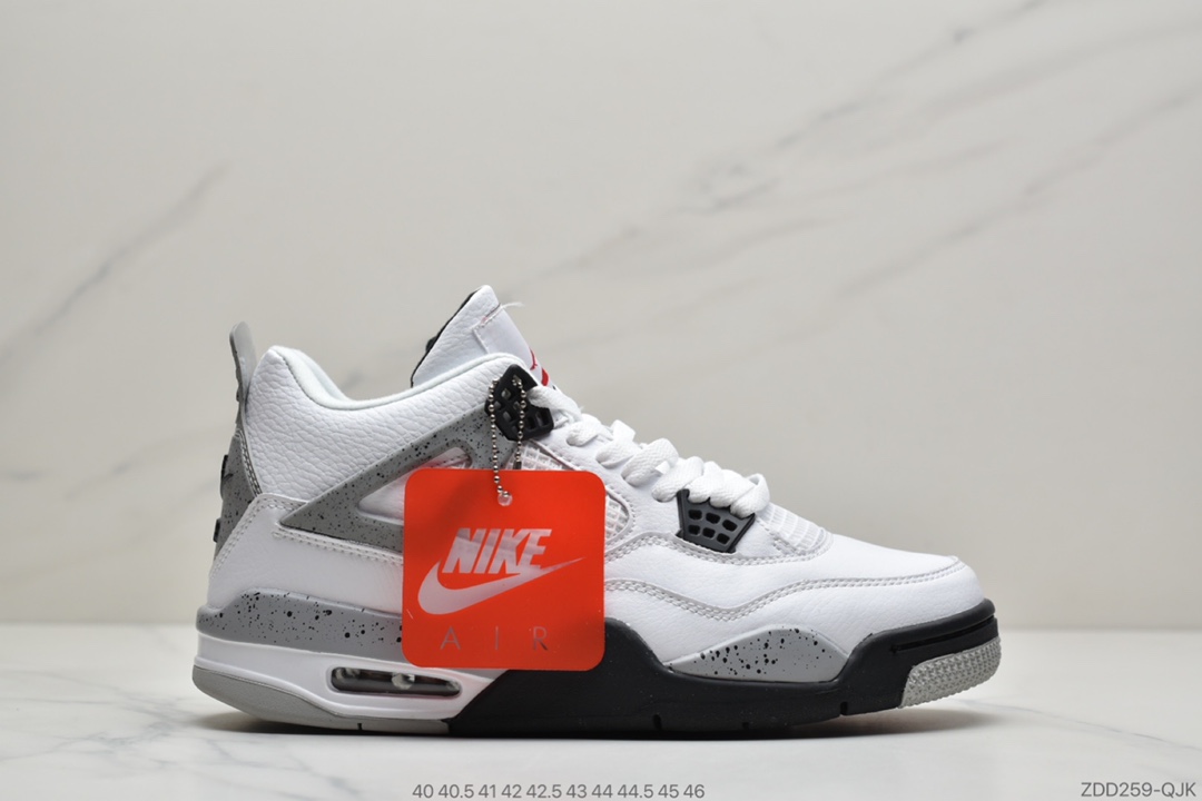 230 公司级耐克Nike Air Jordan 4 Retro OG”White/Cement”AJ4代中帮复古休闲运动文化篮球鞋“白水泥钩子”840606-192