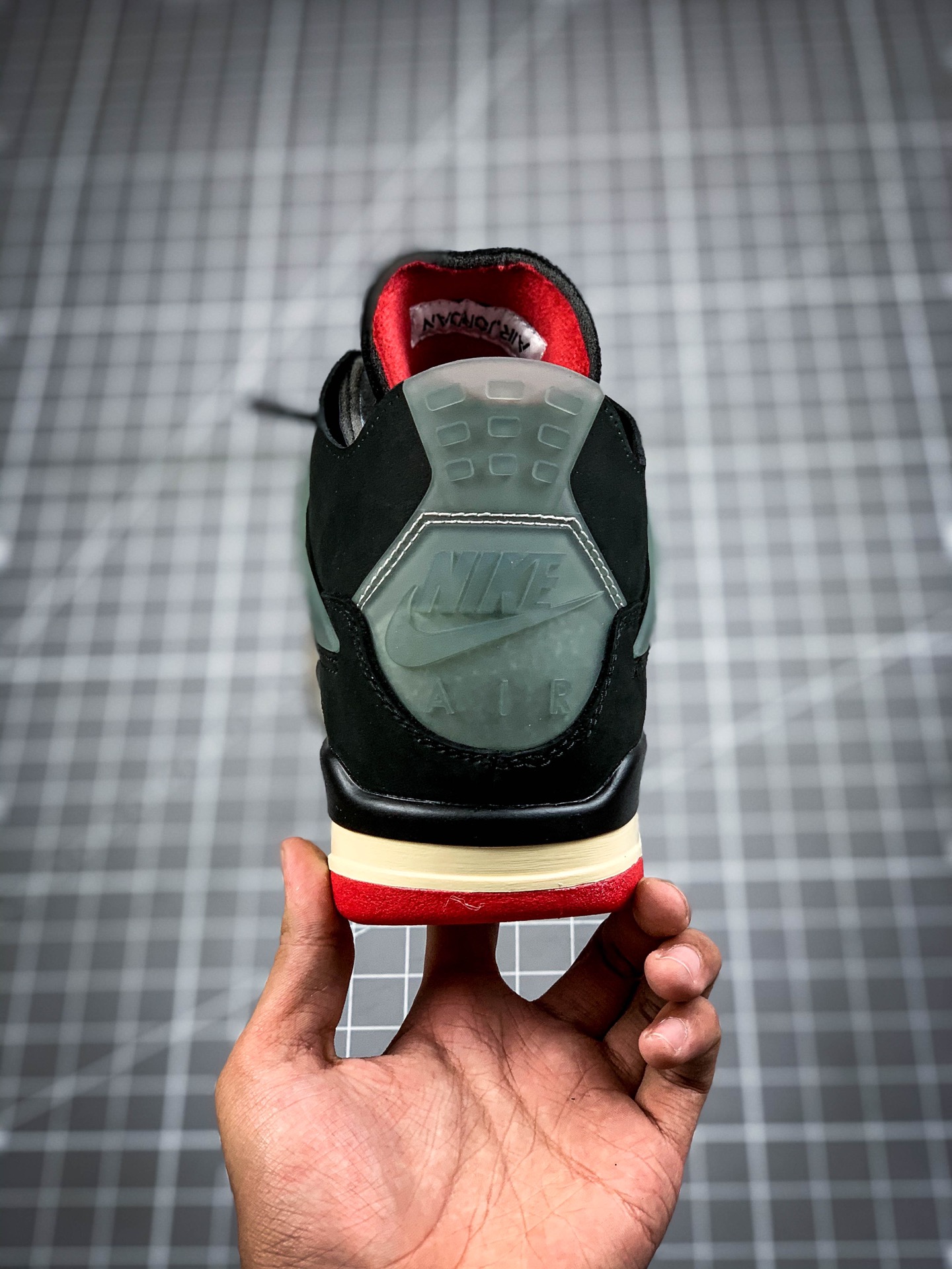 450 OFF-White x Air Jordan 4 ”Bred”OW联名蝉翼黑灰红 CV9388-001