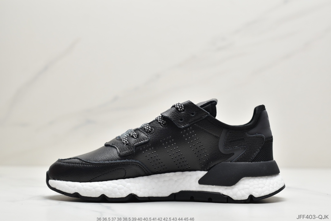 175 公司级阿迪达斯 Adidas Nite Jogger 2019 Boost 碳黑三叶草 联名夜行者 EF5401