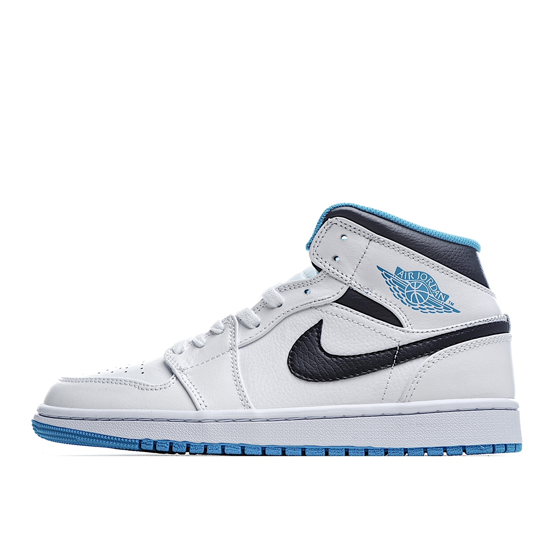 H5 Air Jordan 1 Mid AJ1 中帮篮球鞋 全新批次 原装原模大底全鞋原厂定制皮料，手感细腻正确折边工艺 完美细节诠释