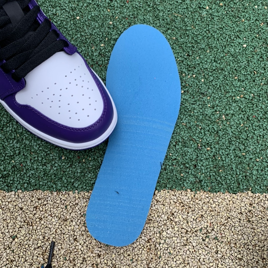 aj1白紫low尺码36-45纯原版️AirJordan1lowcourtpurple白紫脚趾aj1低帮