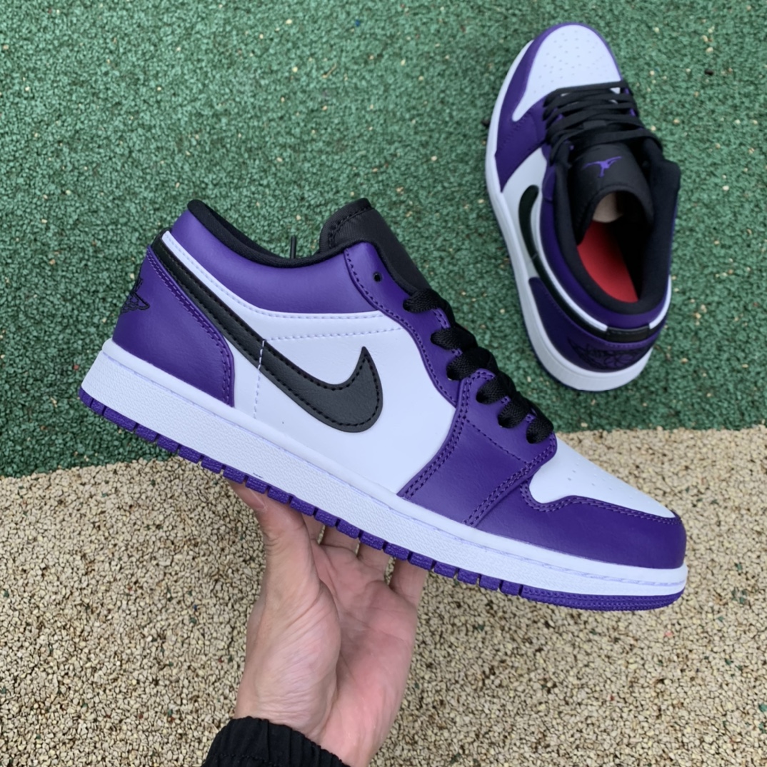 aj1白紫low尺码36-45纯原版️AirJordan1lowcourtpurple白紫脚趾aj1低帮