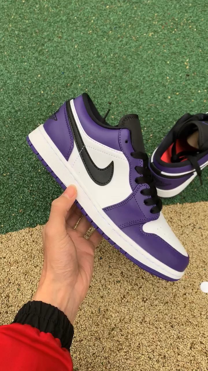 aj1白紫low尺码36-45纯原版️AirJordan1lowcourtpurple白紫脚趾aj1低帮