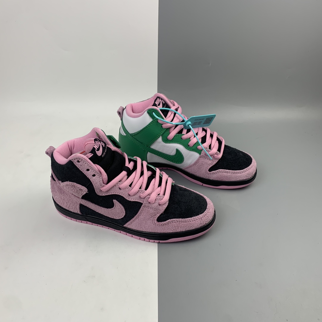 320 Nike SB Dunk High Pro”Invert Celtics”扣篮系列高帮休闲运动滑板板鞋“反转黑粉凯尔特人”CU7349-001