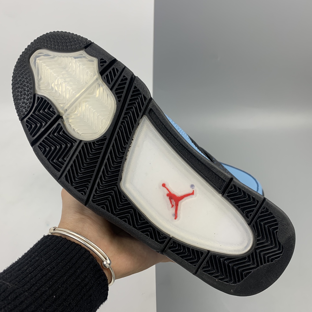 220 Nike Air Jordan 4 x Travis Scott Cactus Jack TS 联名 冰蓝 AJ4 乔4 迈克尔·乔丹AJ4代中帮复古休闲运动文化篮球鞋 308497-406