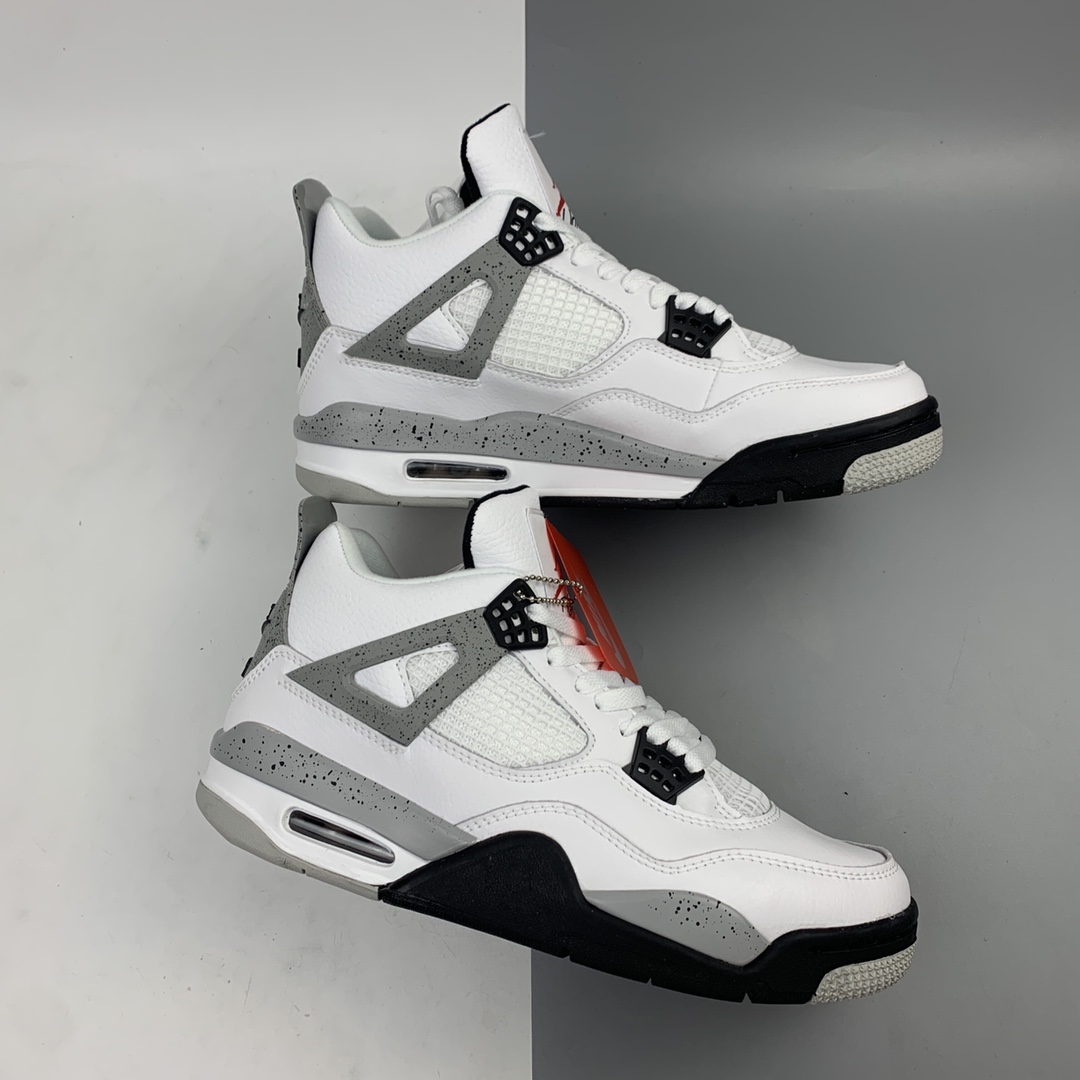 220 Nike Air Jordan 4 Retro White Cement 白水泥 AJ4 乔4 迈克尔·乔丹AJ4代中帮复古休闲运动文化篮球鞋 840606-192