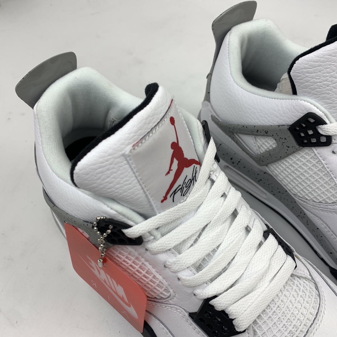 220 Nike Air Jordan 4 Retro White Cement 白水泥 AJ4 乔4 迈克尔·乔丹AJ4代中帮复古休闲运动文化篮球鞋 840606-192
