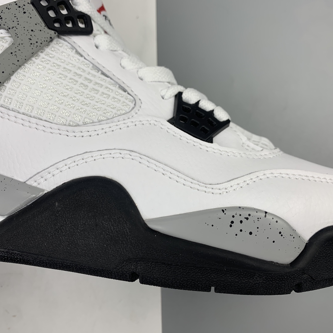 220 Nike Air Jordan 4 Retro White Cement 白水泥 AJ4 乔4 迈克尔·乔丹AJ4代中帮复古休闲运动文化篮球鞋 840606-192