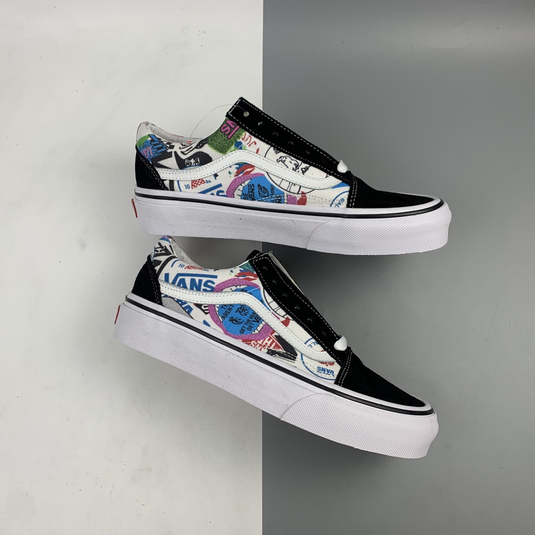 140 Vans Old Skool 新款logo图案低帮休闲板鞋 VN0A38G1VFV