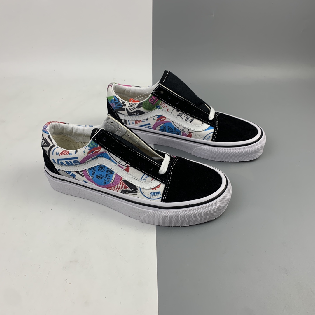 140 Vans Old Skool 新款logo图案低帮休闲板鞋 VN0A38G1VFV