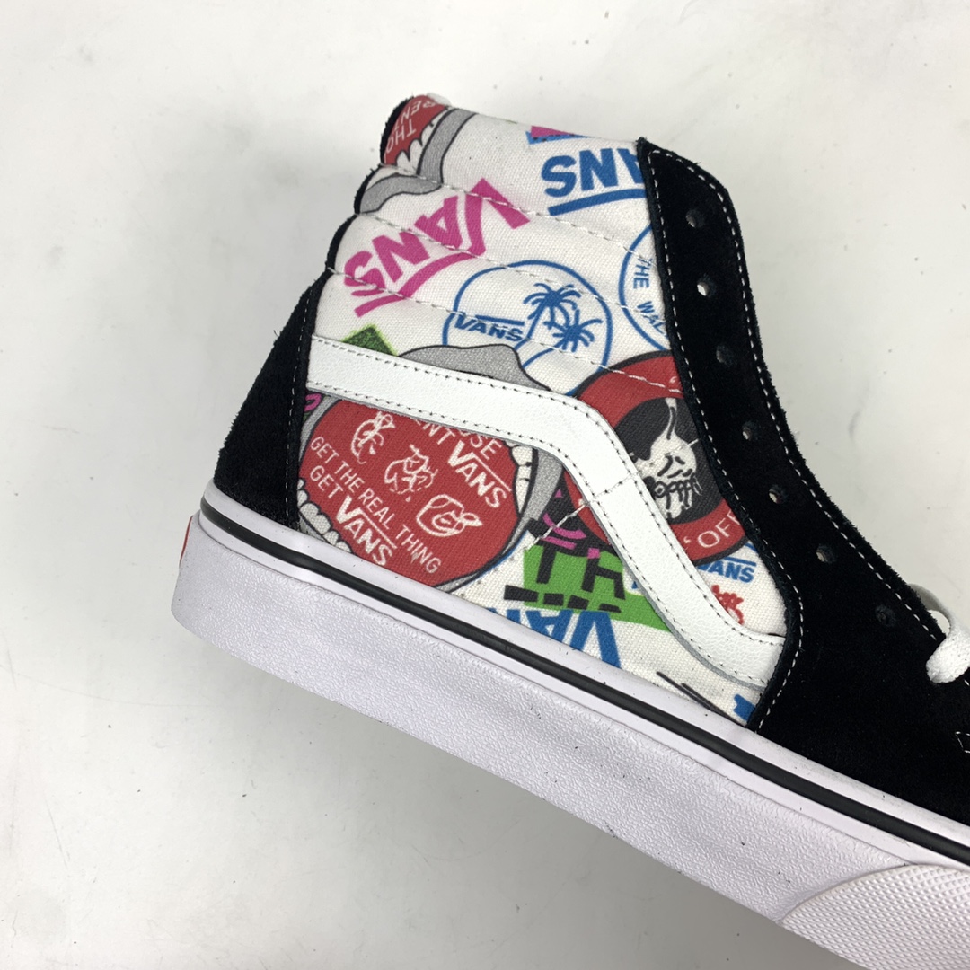 150 Vans Sk8-Hi 新款logo图案高帮休闲板鞋 VN0A38GEVFV