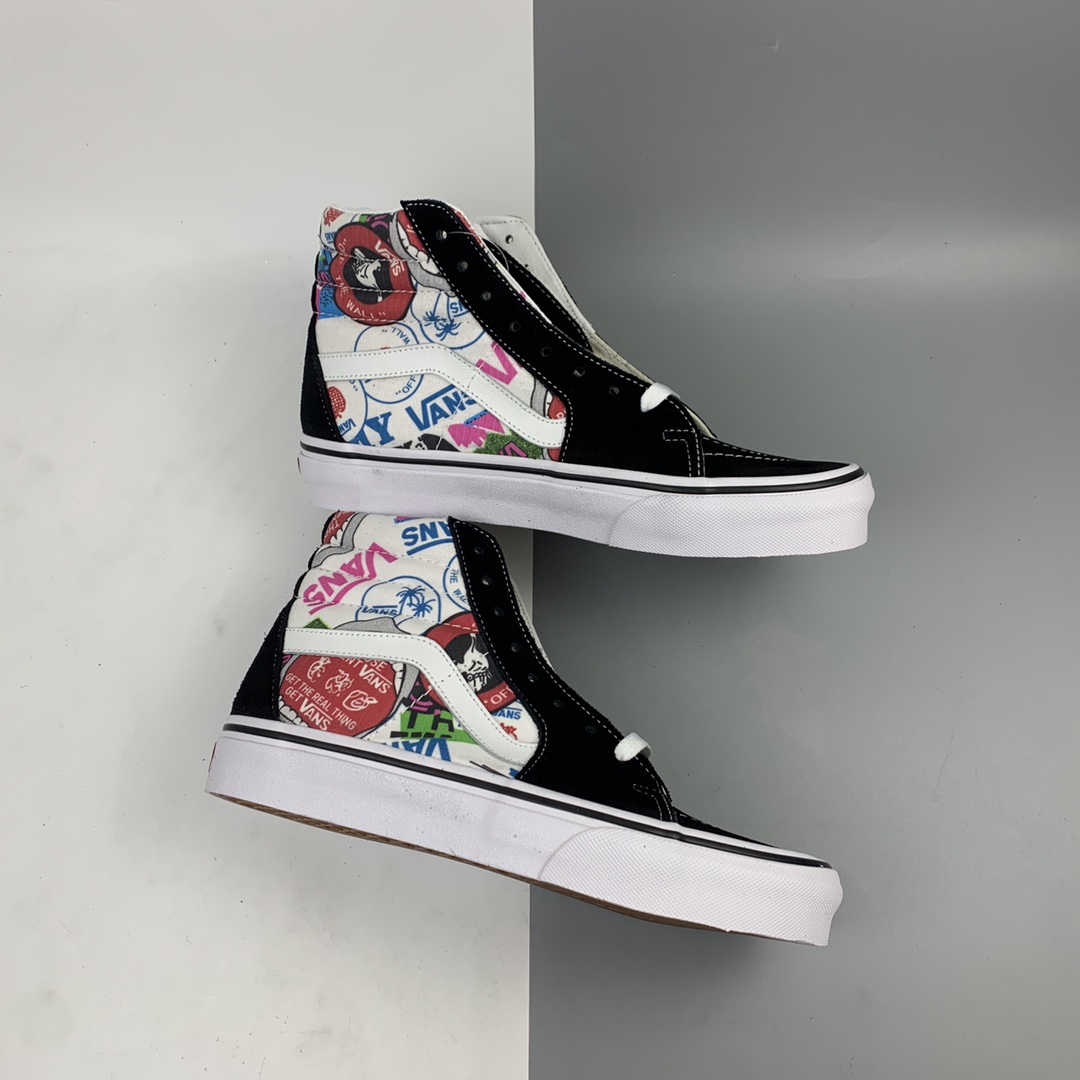 150 Vans Sk8-Hi 新款logo图案高帮休闲板鞋 VN0A38GEVFV