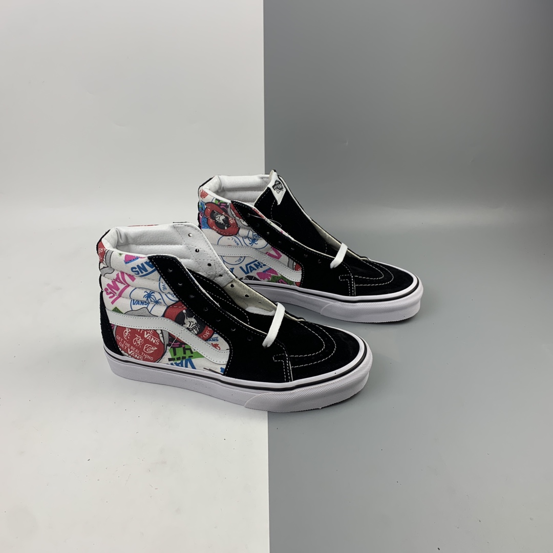 150 Vans Sk8-Hi 新款logo图案高帮休闲板鞋 VN0A38GEVFV