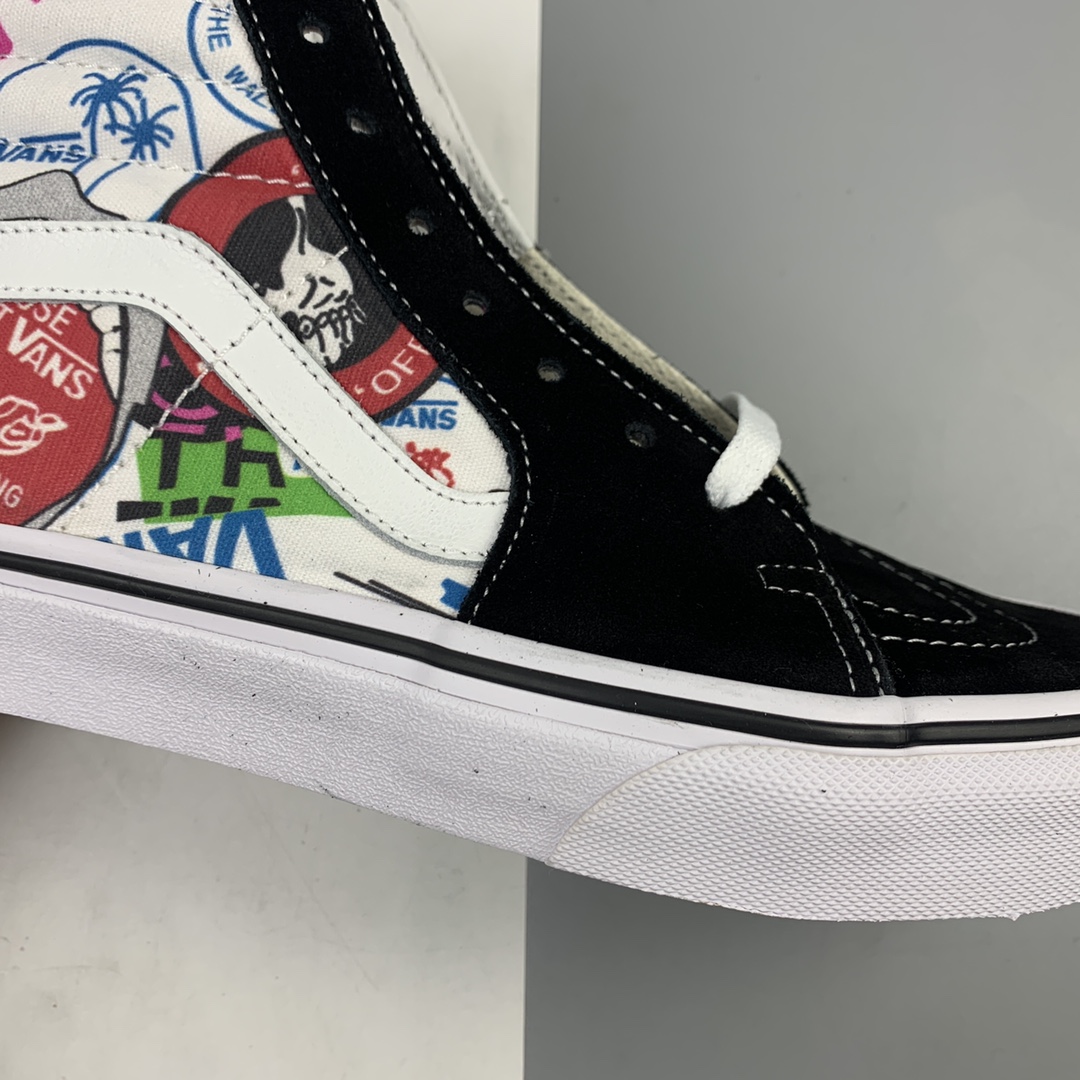 150 Vans Sk8-Hi 新款logo图案高帮休闲板鞋 VN0A38GEVFV