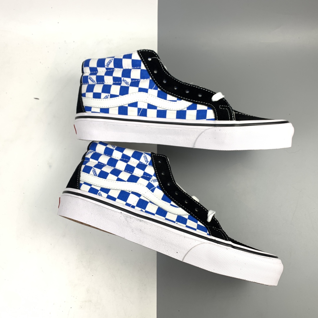 150 Vans Sk8-Mid 棋盘格中帮休闲运动板鞋 VN0A3MV85I5