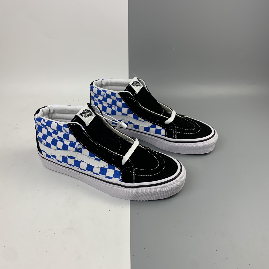 150 Vans Sk8-Mid 棋盘格中帮休闲运动板鞋 VN0A3MV85I5