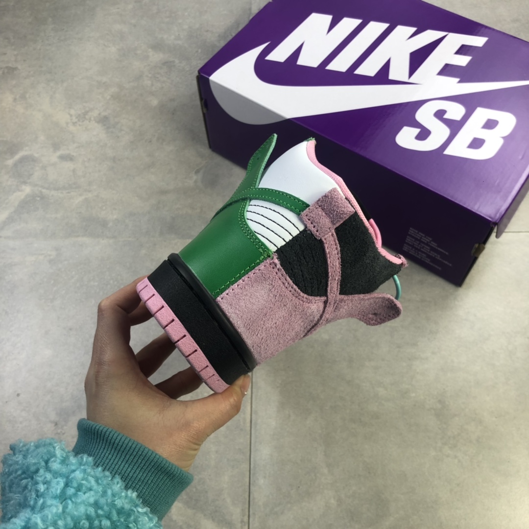 280   Nike SB Dunk High “Invert Celtics”反转黑粉拼色撞色拼接鸳鸯 CU7349-001