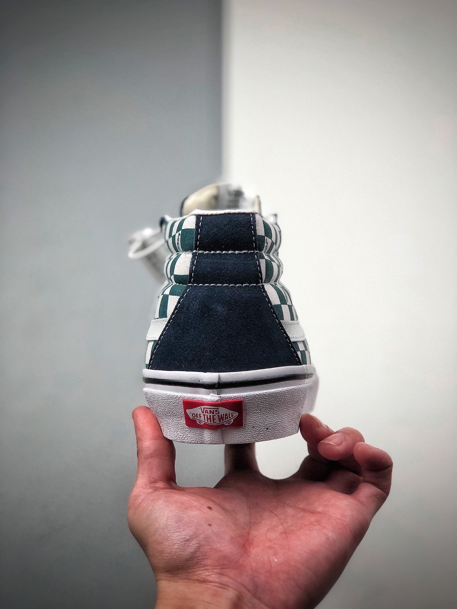 150  Vans范斯官方 绿白棋盘格 男鞋女鞋Sk8-Mid中帮板鞋运动鞋