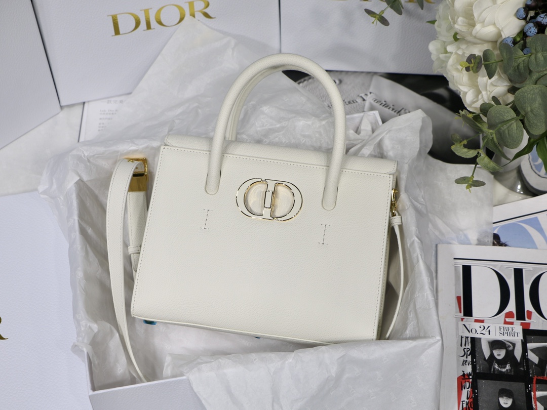 DIOR ST HONORÉ 白色 旋钮扣 手提 肩背 斜挎 包