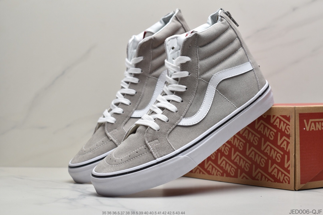 150 公司级万斯拉链灰色 高帮 Vans 万斯 SK8-Hi Zip 雅典灰 冷色系中最好看的配色之一 小红书首发 VN0A32R3Q7S